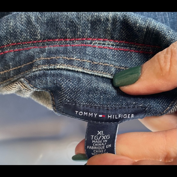 Tommy Hilfiger Denim Jean Jacket with multiple Pockets & Feminine Details XL - Picture 10 of 16